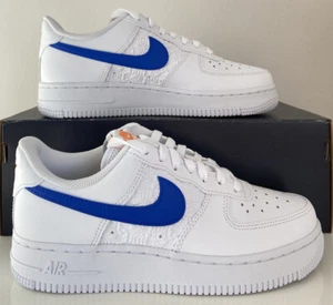 Nike Air Force 1 AF1 '07 Turnschuhe weiß/Renner blau FD0667 100 UK5/US5,5/EUR38 TN - Bild 1 von 14