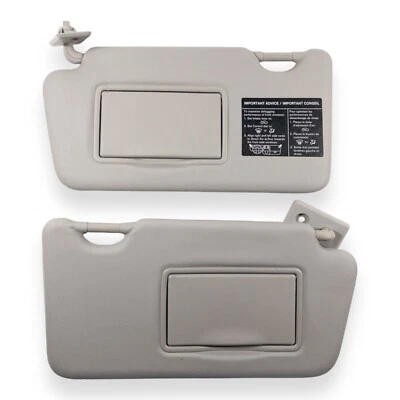 Nissan Versa 2016-2019 conjunto de pares de parasoles laterales para conductor y pasajero vinilo gris Foto 1 de 4