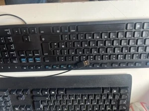 Dell USB Keyboard KB216 - Slim Wired Black QWERTY UK Layout DP/N O8VXM3 X 10 SOL - Picture 1 of 2