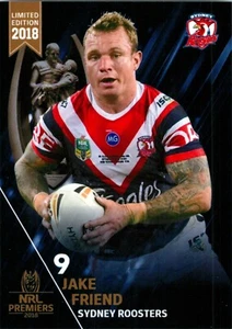 2018 SYDNEY ROOSTERS NRL Premiers Card JAKE FRIEND - Bild 1 von 3