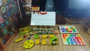 Vintage FisherPrice LittlePeople Play FamilySchool House,plus accessories,1971! - Picture 1 of 16