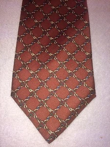 BIJOUX TERNER MENS TIE LIGHT RED WITH SILVER AND GOLD CHAINLINK 4 X 61 - Picture 1 of 4