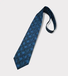 🆕GIANNI VERSACE Blue Monogrammed Medusa Logo Silk LUXURY Tie ITALY - Picture 1 of 3