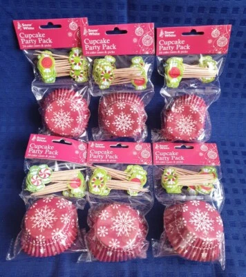 6 paquetes de 24 juegos de pasteles/muffins y selecciones de Navidad - 144 estuches y selecciones  Foto 1 de 4