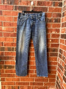 Abercrombie Fitch Boys 16 Remsen Low Rise Slim Straight Blue Jeans Button Fly - Picture 1 of 9