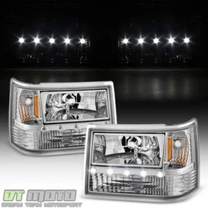 1993-1998 Jeep Grand Cherokee 6in1 LED DRL Headlights+Corner Bumper Lights 93-98 - Picture 1 of 11