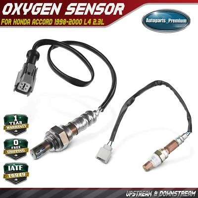 2 peças sensor de oxigênio O2 upstream e downstream para Honda Accord 1998-2000 L4 2.3L - Imagem 1 de 4