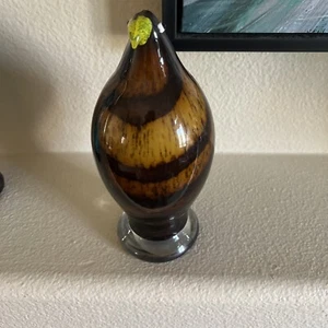 VTG ART GLASS Figure SEAGULL BIRD Sculpture 9" Heavy Weighted Animal Shelf Decor - Picture 1 of 5