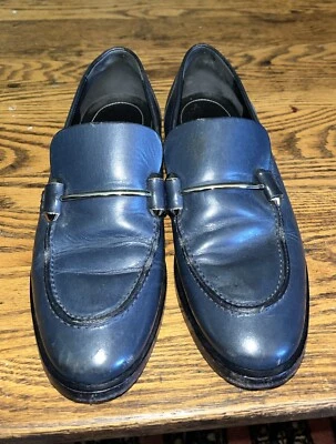 Balenciaga Womens Loafers Size 37 US 6 Blue Leather Slip On Italy - Image 1 of 4