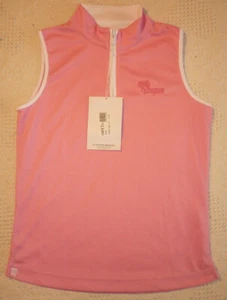 GARB Performance Tennis Vest Zip Up Girls PINK Large Club Campestre San Jose NEW - Picture 1 of 1