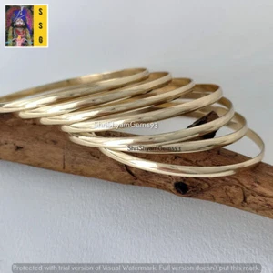 Juego de 7 Brazaletes Brazaletes de Latón Macizo, Brazalete Apilable Semanario Mujer Brazalete - Imagen 1 de 5