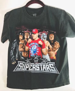 World Wrestling Entertainment Five SuperStars Youth Tee Shirt Black Size Large - Picture 1 of 5