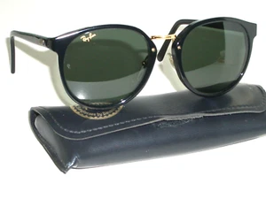 VINTAGE B&L RAY BAN W1102 BLACK CRYSTAL PREMIER IV ROUND TRADITIONAL SUNGLASSES - Picture 1 of 12