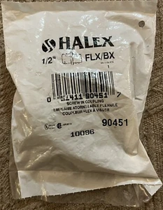 Haley 1/2-Inch 1/2” FLX / BX Screw In Coupling 90451 - Picture 1 of 3