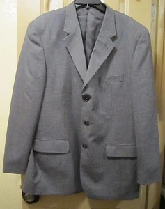 SZ 44R BERGAMO NEW YORK HOUNDSTOOTH MENS BLAZER SUIT JACKET SPORT COAT, EUC - Picture 1 of 9