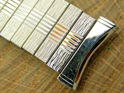 Bulova Vintage NOS Unused Stainless Steel Watch Band 19mm 3/4" Mens Expansion - Image 1 of 3