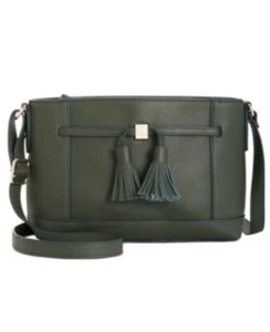 "Giani Bernini Pebble Leather Tassel Crossbody | Stylish & Functional Accessory" - Picture 1 of 1