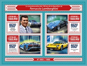Lamborghini - Italian Producer Cars Yv and Tel:4942-45 | Mi: 7264-67 MNH** G115 - Picture 1 of 1