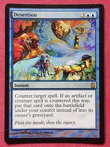 Magic The Gathering COMMANDER'S ARSENAL FOIL DESERTION blue card MTG - Picture 1 of 2