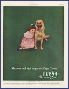 Vintage 1951 MAGEE Carpet & Rugs Flooring Ephemera 1950's Print Ad - Picture 1 of 1