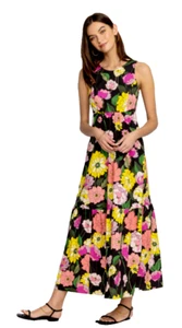 Johnny Was Sz S Cassia Maxi Dress Open Back Floral Sleeveless ~ 100% Cotton - Picture 1 of 5