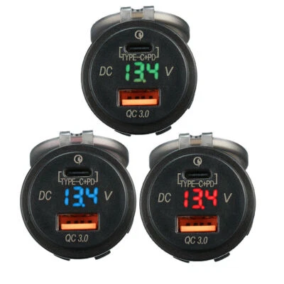 caricabatterie USB 12V/24 presa accendisigari doppia porta per auto furgone moto - Image 1 of 4