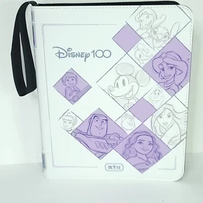Disney's 100 Carnival Leather Binder Holds Trading Cards Stickers Post Card Fun - Image 1 of 4