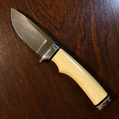 Garner Model 003 3" Custom Bone Handle Skinning Hunting Fixed Blade Knife - Image 1 of 4