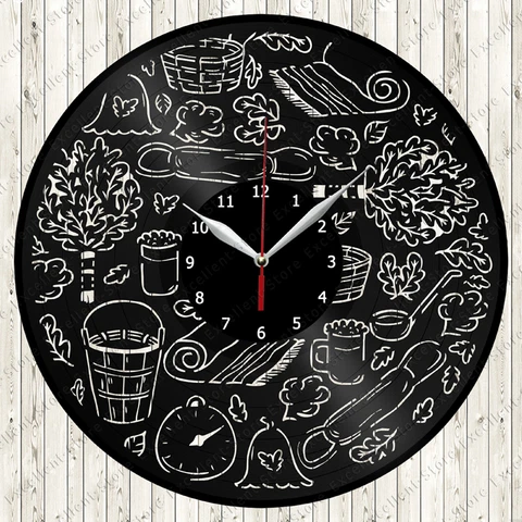 Sauna Vinyl Wall Clock Made Of Vinyl Record Fan Art Handmade The Best Gift #2 Cover
