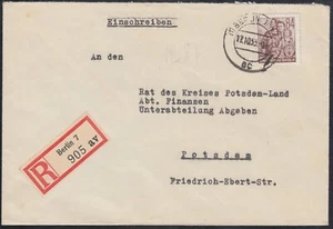 DDR 84 Pf Freimarken EF Mi.Nr 379 portorichtiger R-Brief Mi.Wert 60 € (1711) - Picture 1 of 2