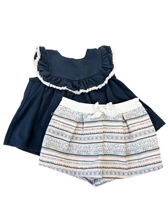 Tommy Bahama Baby Girls Short Set Size 12 Months Tunic Jacquard, Pre-owned - Image 1 of 4