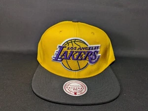 Men's Mitchell & Ness Gold/Black NBA Los Angeles Lakers Core Basic Snapback - - Picture 1 of 3
