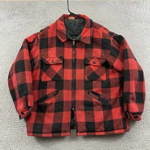 Vintage Buffalo Karo Jacke Herren XL Buffalo kariert 80er gefüttert Jagd Reißverschluss Outdoor - Bild 1 von 11
