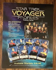 Star Trek Voyager Profiles Trading Cards 8x11 Promo Sell Sheet Skybox 1998 - Picture 1 of 1