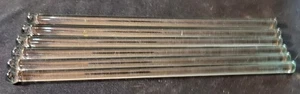 ++Affare di 6++ Bastoncini Swizzle Vintage Vetro Trasparente Pesante 7in Escluse Condizioni - Foto 1 di 2