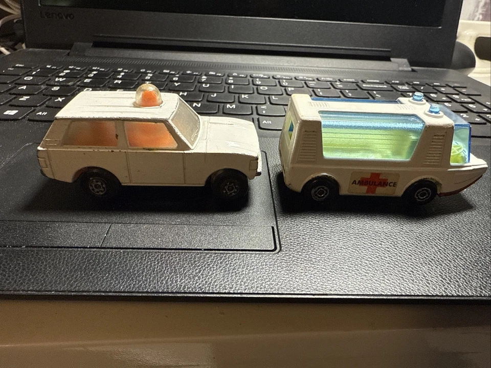 MATCHBOX SUPERFAST #46 STRETCHA FETCHA AMBULANCE & Rolomatics # 20 Police Patrol - Image 1 of 4