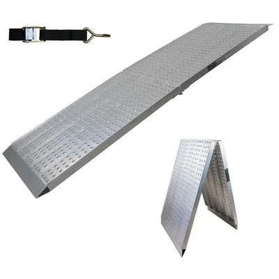 Auffahrampe Eventrampe Verladerampe Alu extrabreit 70 cm klappbar 213 cm 400 Kg - Bild 1 von 4