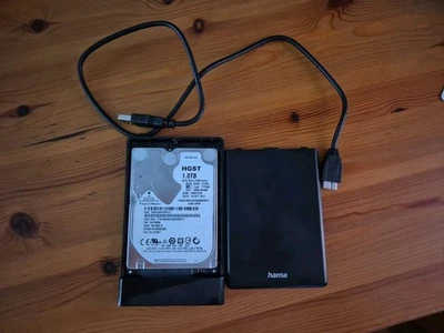 HGST 1TB Festplatte 3 Gb/s 8mb Cache Interne Festplatte mit externem Gehäuse - Bild 1 von 4