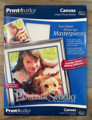 New & Sealed Canvas Inkjet Photo Paper + Photo Editing Software - Image 1 of 4