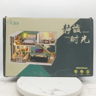 Hágalo usted mismo Kit Miniatura Libro Rincón Tiempo de Silencio 2 Niveles Hogar Habitación Caja Foto 1 de 4