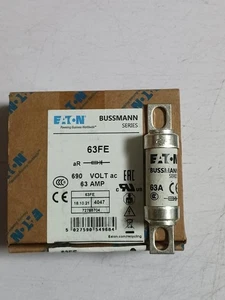 ONE(1pcs) EATON Bussmann Fuse 63FE 63A 690Vac New - Picture 1 of 3