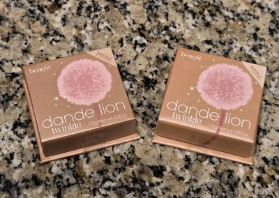 2x Benefit Cosmetics Dandelion Twinkle Highlighter Mini .05 oz/1.5 g Each NEW  - Image 1 of 3