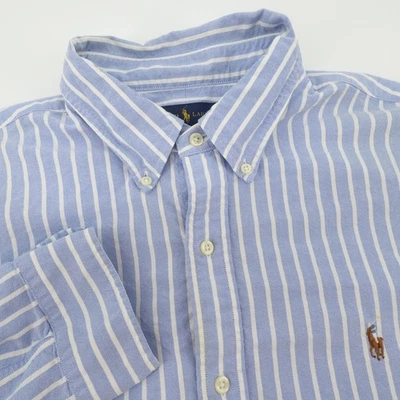 Ralph Lauren Mens XL Striped Long Sleeve Button Down Shirt Flesh Pony - Image 1 of 4