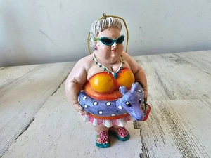 Tracy Flickinger Lady Schwimm Badeanzug Ornament Strand Weihnachtsbaum älter - Bild 1 von 9