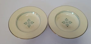 2 Lenox Charmaine Rimmed Soup Bowls 8.5" - Picture 1 of 4