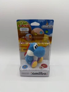 Nintendo Yoshis Woolly World Hilo Azul Claro Yoshi Amiibo *Nuevo - Imagen 1 de 7