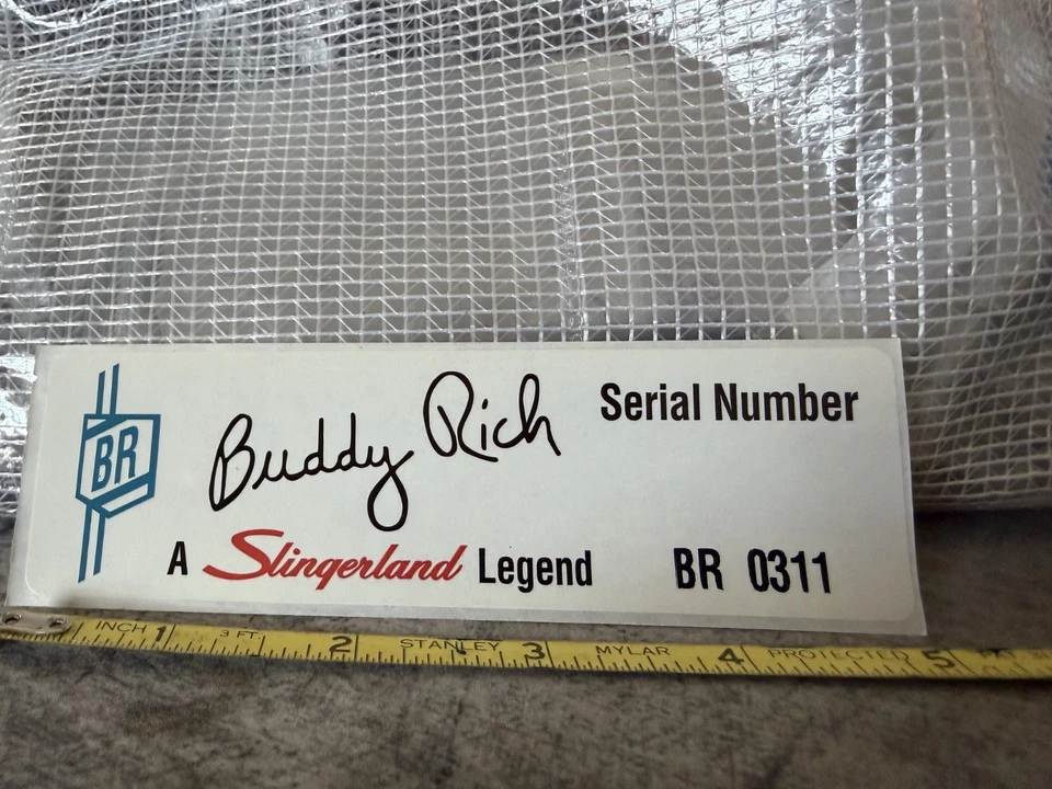 Slingerland Buddy Rich 鼓壳贴纸 2006 年纪念模型 — 第 1/1 张图片