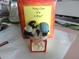 Enesco Mary's Moo Moos Holy Cow It,s A Boy figurine - Picture 1 of 2