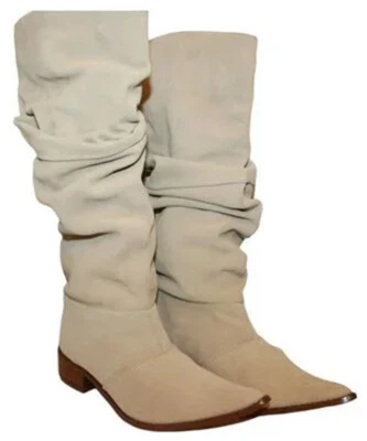 Botas Chinas Lavandería Gamuza Piedra Mujer Beige Ganador Dividido! (Tallas 5,0 a 8,0) Foto 1 de 4