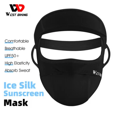 Gorra de ciclismo transpirable de verano máscara facial pesca sol sombrero gorra para correr con ala Foto 1 de 4